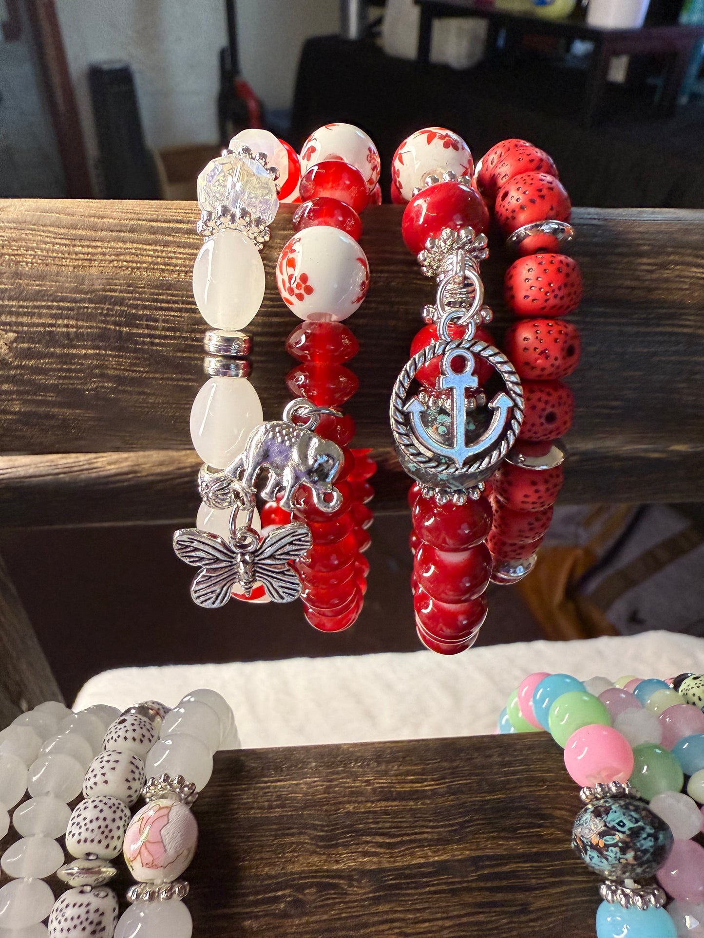 4 Pk Charm Bracelets