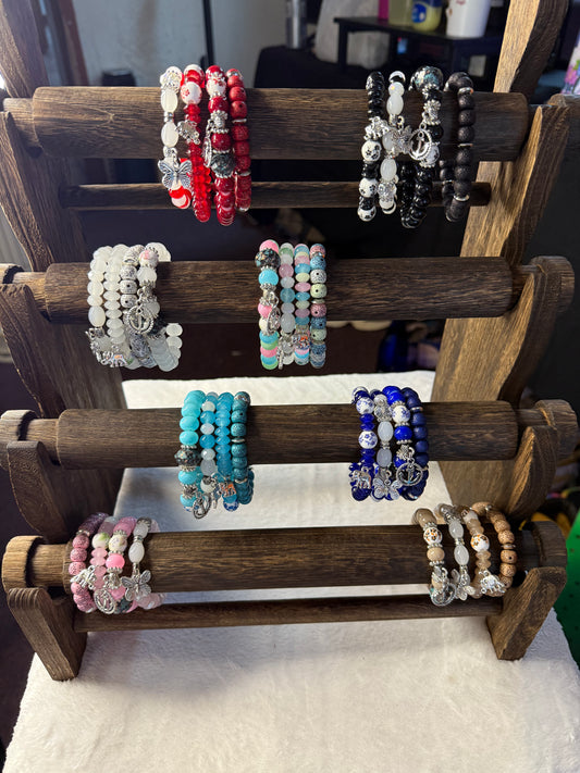 4 Pk Charm Bracelets