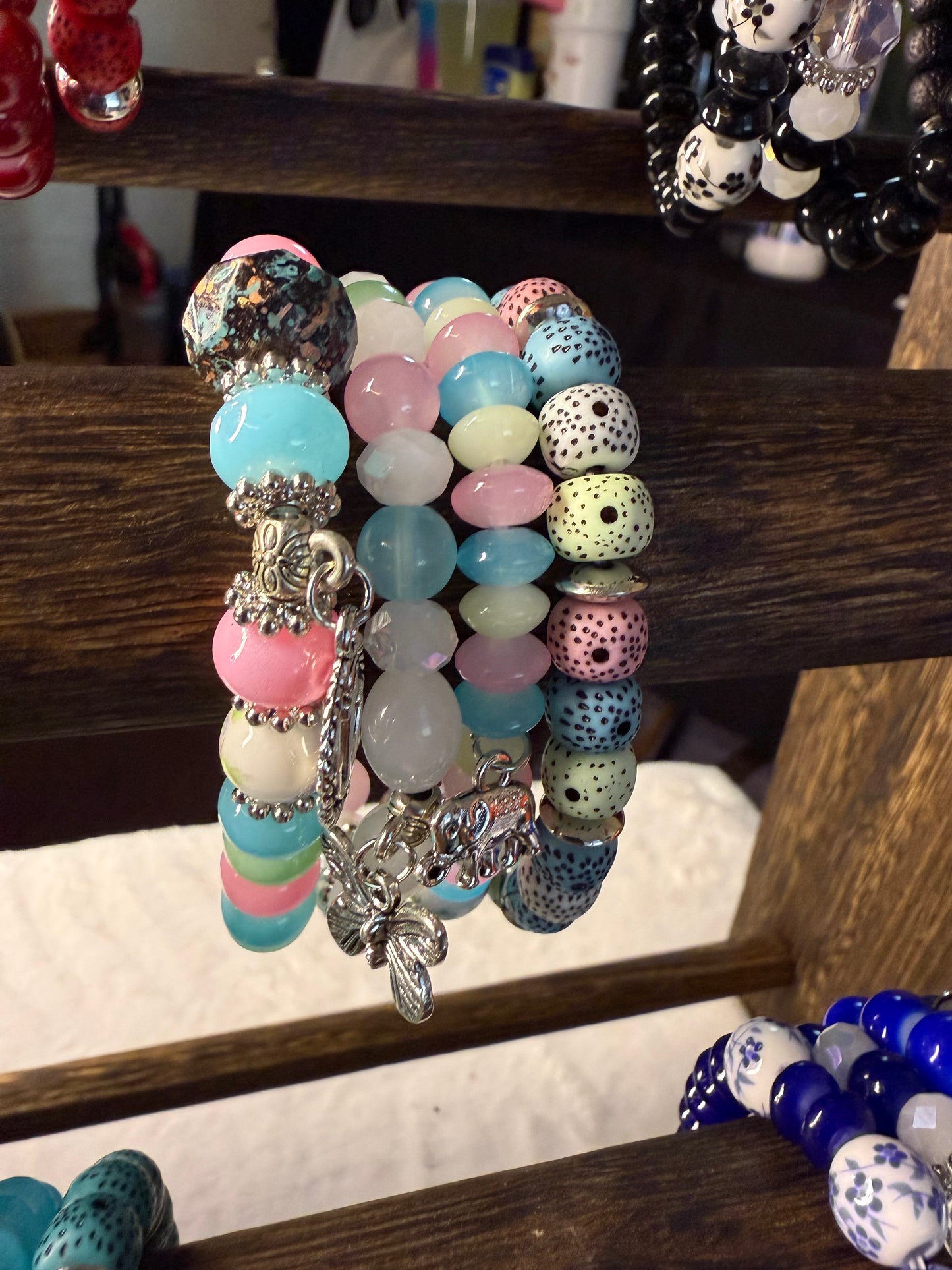 4 Pk Charm Bracelets