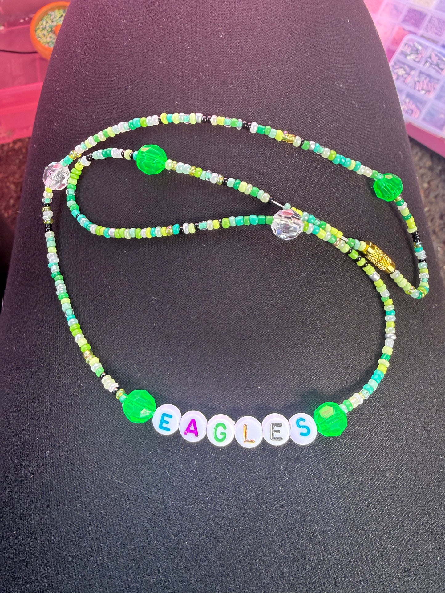 Custom Eagles Waist Beads, Necklace, bracelets